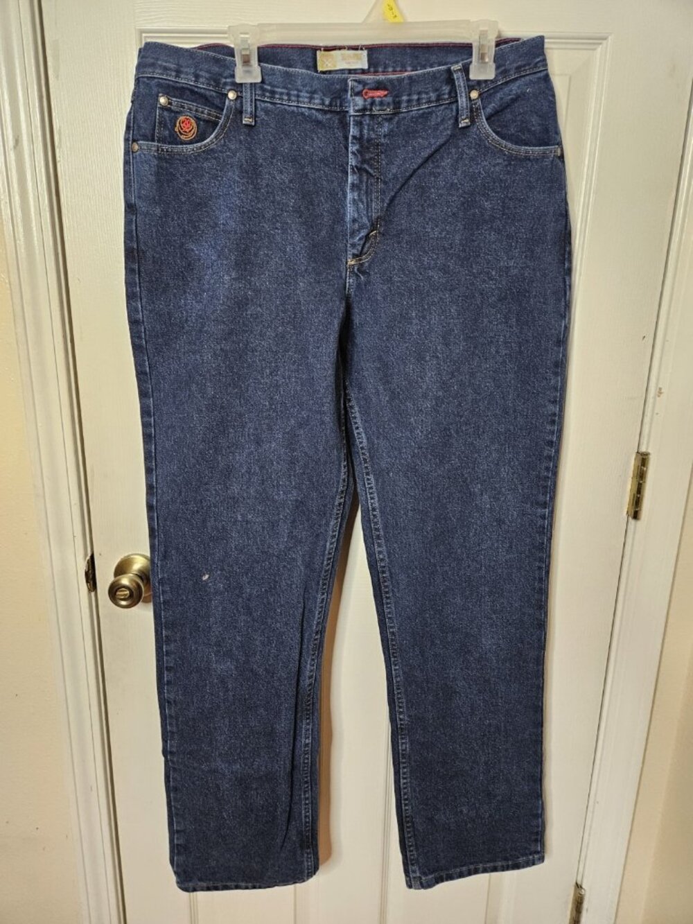 Vintage Wrangler Twenty X Tulsa Straight Leg Jeans Dark Blue Denim 17/18 X 34